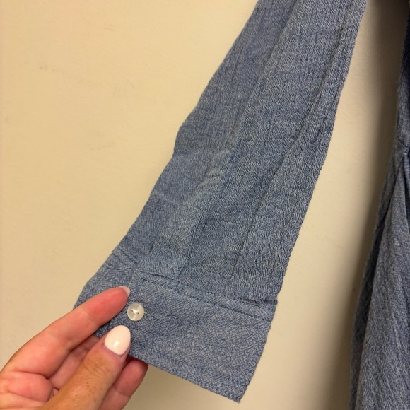 Lucky Brand Chambray Tie Front Dress - Picture 3 of 11